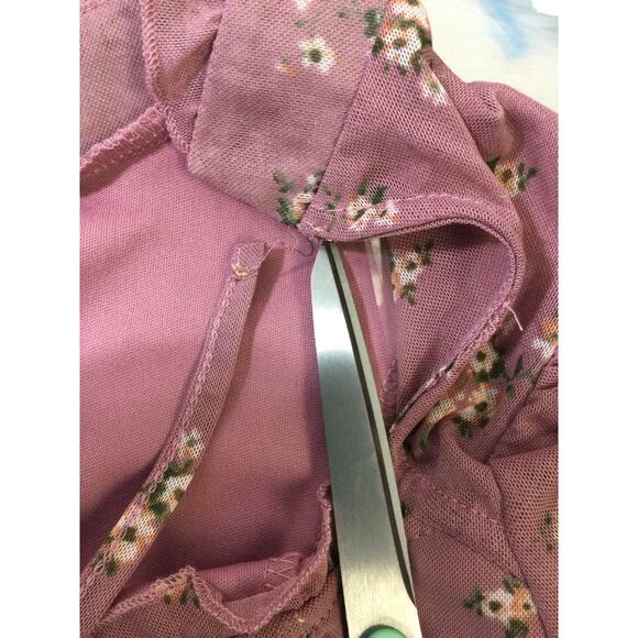 ULTRA FLIRT SZ M pink floral long sleeve party casual mini dress NWT B130 - Picture 5 of 9